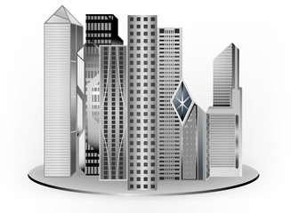 Fototapeta premium Building modern design vector on a white background