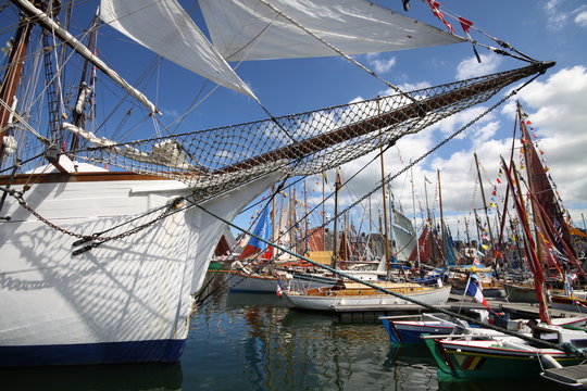 Fototapeta bateau, bateaux, bretagne, voile, voilier, vieux, gréements