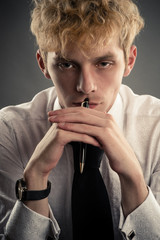 portrait of attractive young businessman