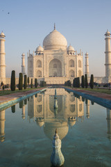 Taj Mahal and it's mirror picture
