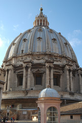 Fototapeta na wymiar Na dachu Petersdom za Bazyliki Świętego Piotra