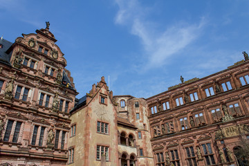 Fototapeta na wymiar Heidelberg castle front building