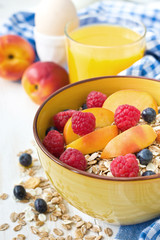 Breakfast with muesli,