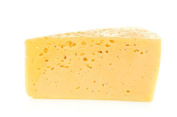 piece of cheese isolated on white
