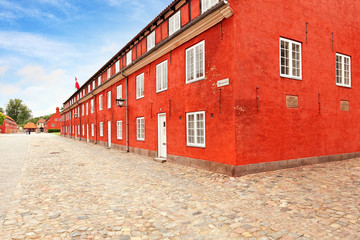 Fototapeta na wymiar Historische Militärunterkünfte im Kastellet Kopenhagen