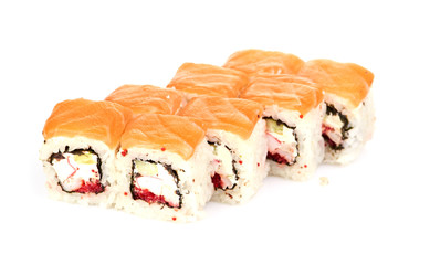 sushi, rolls isolated on white