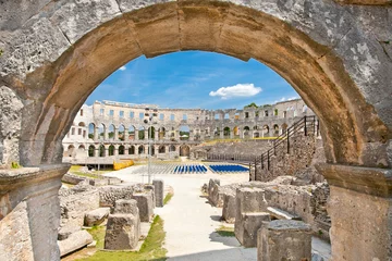Muurstickers Colosseum Romeins amfitheater (Arena) in Pula. Kroatië.