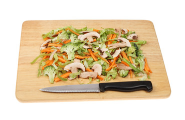 Chopped vegetables