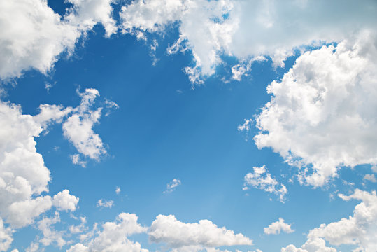 background. beautiful blue sky with clouds