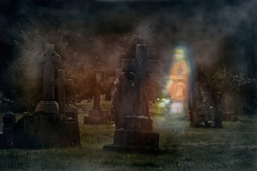 Fototapeta na wymiar Ghostly Graveyard