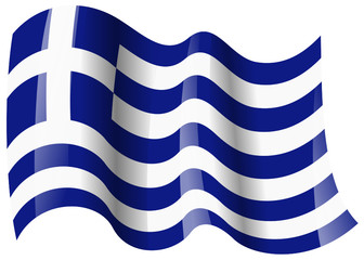 griechenland fahne wehend greek flag waving