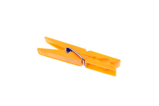 Yellow clothes peg