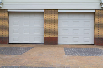 white garage doors