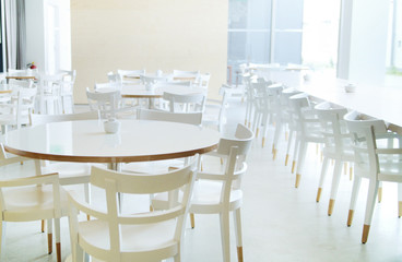 White furniture in bright room