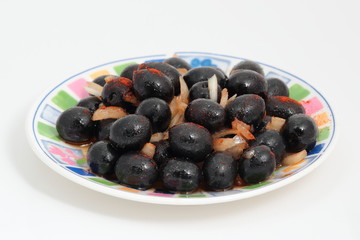 black olives seasoned
