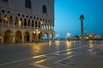 Piazza San Marco at night Venice.