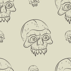 seamless pattern with skulls