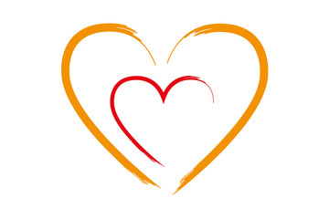 Herz-Postkarten Layout