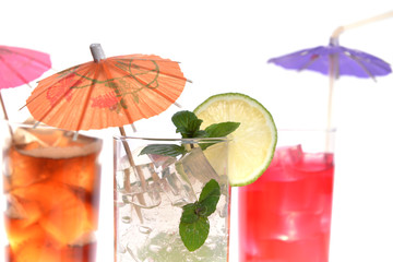 cocktail in wineglasses