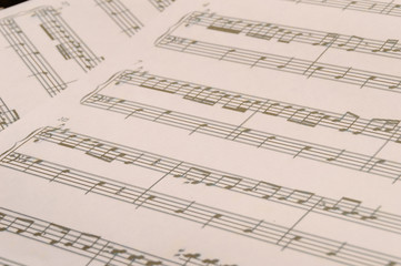 Close up of sheet music