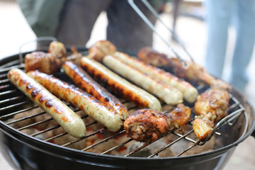 Hänchenkeule auf Grill