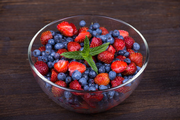 Strawberries and blueberries