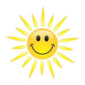 Sun Icon (sunny spells clouds weather forecast smily icons)