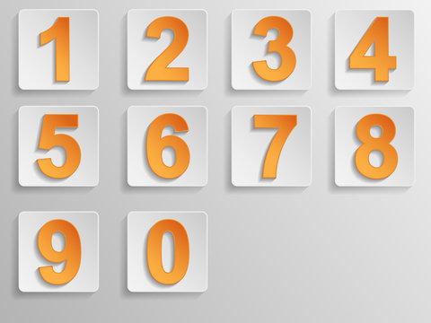 Numbers set modern style