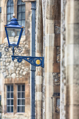 Street lamp on the wall of a house in London