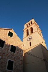 Fototapeta premium Belfry on Church Holy Cross in Vodice