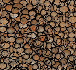 orange red abstract backdrop circle ellipse shape