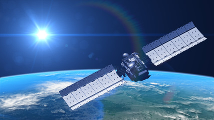 satellite in orbit - 55107384