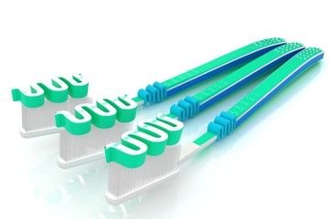 oothbrush on a white background