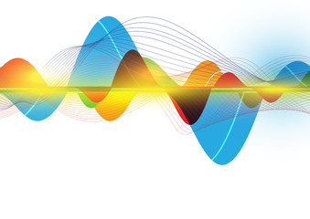 Abstract background digital sound wave