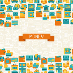 Fototapeta premium Seamless pattern of banking icons.