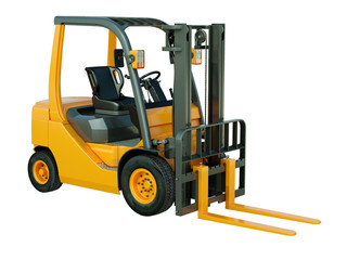 Forklift truck isolated