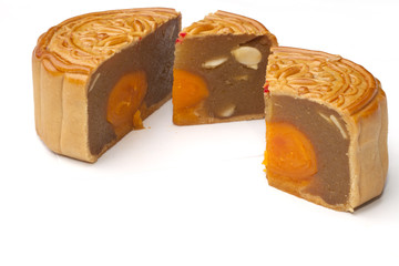 Mooncake isolated on the white background