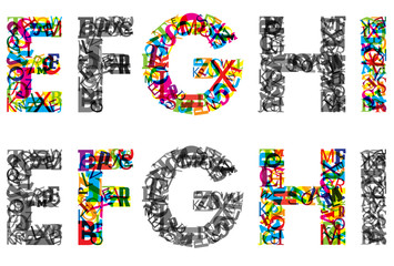 Colorful letters of alphabet. EPS10