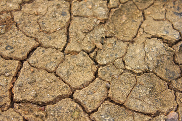 Top view shot of cracked soil