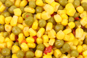 corn and peas with tomatoes