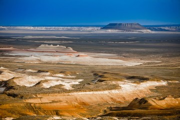 Beautiful landscape canyon plato Usturt, Kazakhstan