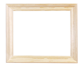 wide light wood picture frame