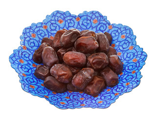 dried dates on iranian plate