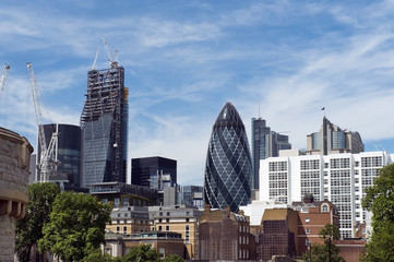 Modern buildings in London