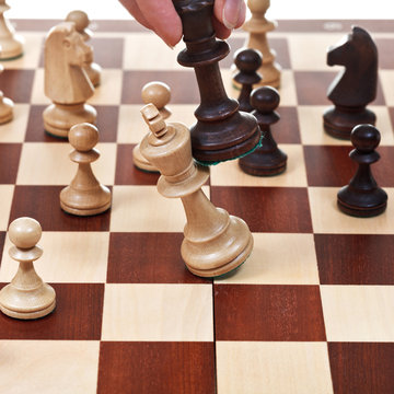 black king wins white king in chess game
