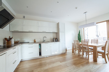 Inside modern kitchen