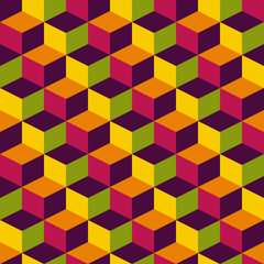 abstract cubic geometric pattern background