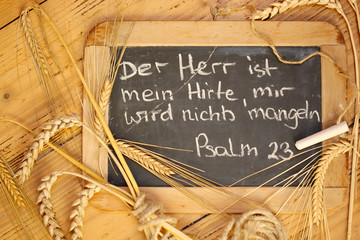 Zum Erntedank Psalm 23