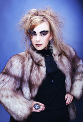 Lady in furs.