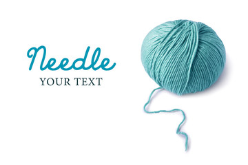 Card with needle ravel and copy space